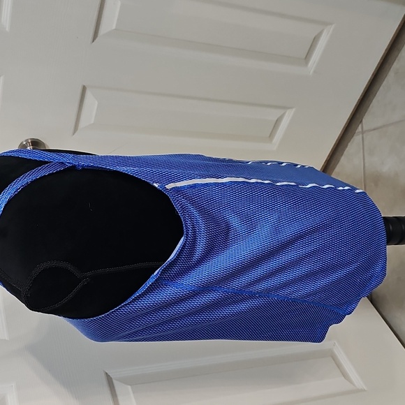 NWOT Athletic Works Blue and  Silver Decorative Back Tank Large - Picture 3 of 10